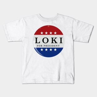 loki for president Kids T-Shirt